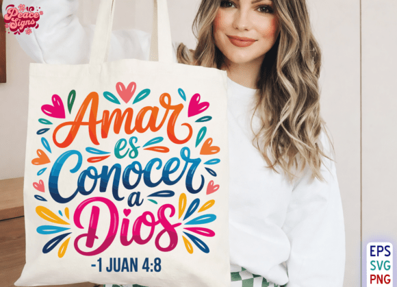 Amar Es Conocer a Dios Graphics for Faith-Based Crafts