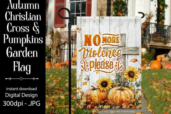 Autumn Christian Saying Garden Flag 5