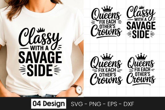 Classy Savage Side Women Empowerment Graphics for Crafts