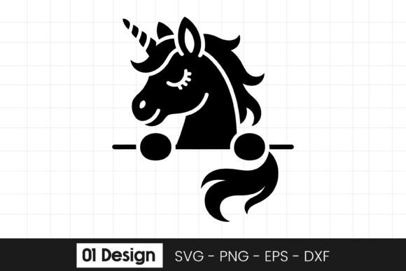 Cute Unicorn Cartoon Silhouette Svg
