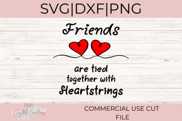 Friendship Heartstrings Graphics for Crafts