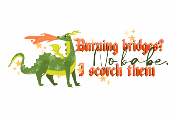 Funny Dragon, I Storch Them Graphics for Crafts