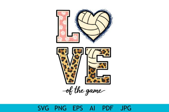 Love of the Volleyball Game Graphics for Local Business Branding