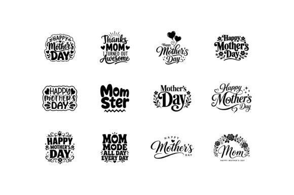 Mother’s Day Typography Bundle for Graphics and Crafts