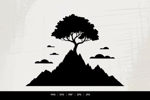 Reach for the Sky Tree Silhouette Graphics