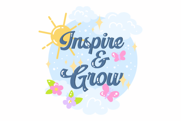 Teacher Quote Inspire Grow Graphics
